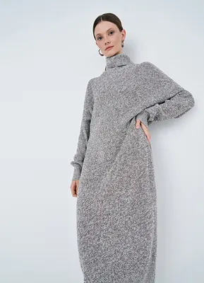 Вязаное меланжевое платье (LK458DO02-T7) купить за 1999 руб. в  интернет-магазине O'STIN