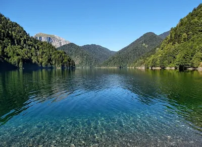 Озеро Рица в Абхазии 🚩 Фото, описание, 3д панорамы