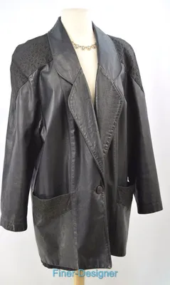 EXCELLENT Stylist INC NYC Black Leather coat JACKET Vintage VTG 80s  oversized M | eBay