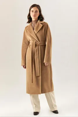 Пальто, Демисезон, размер 56, 48, цвет бежевый, Альпака - купить по  выгодной цене в интернет-магазине OZON (1367460991)