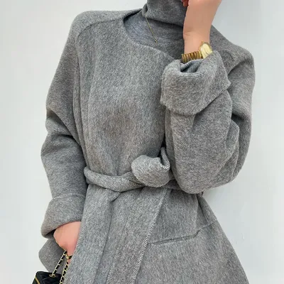 Женское пальто Альпака с капюшоном Батал 54/58 №150 (ID#1505310324), цена:  1800 ₴, купить на Prom.ua