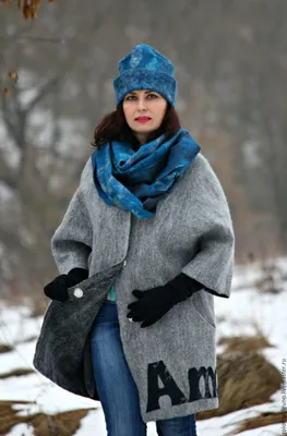 UONA.ru - Интернет-магазин одежды российского бренда UONA | Пальто-кокон  зимнее (коричневый/беж)