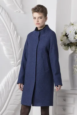 Женское демисезонное пальто, Пальто кокон 302 тёмно-синий, Артикул - 302  тёмно-синий: купить онлайн.