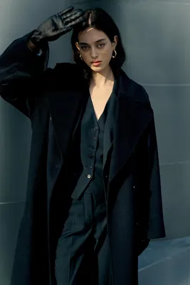 Пальто, Демисезон, размер 44, цвет черный, Драп, Шерсть - купить по  выгодной цене в интернет-магазине OZON (848568092)