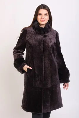 Меховое пальто изумрудного цвета из натурального меха астрагана GRZ546  купить в Москве