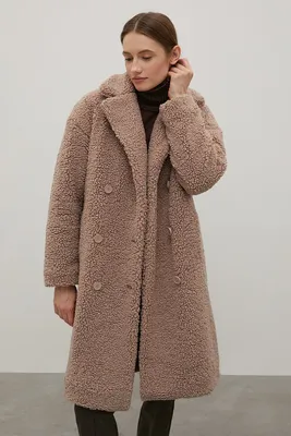 Пальто из искусственного меха, цвет Бежевый, артикул: FAC110119_2150.  Купить в интернет-магазине FINN FLARE