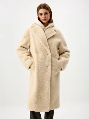 Бежевая короткая куртка из искусственного меха купить, цены на Женская  одежда и платья в интернет магазине женской одежды M-FASHION
