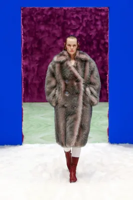 Пальто из искусственного меха Цвет кофейный - RESERVED - 1574N-84X