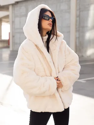 Пальто из искусственного меха, длинное, зимнее, утепленное, однотонное,  приталенное, с капюшоном из искусственного меха | AliExpress