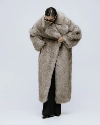 Пальто из искусственного меха цвет: Бежевый купить за 29 990 руб.