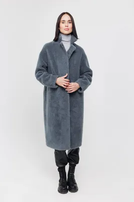 Пальто из искусственного меха цвет: Кофейный купить за 29 990 руб.