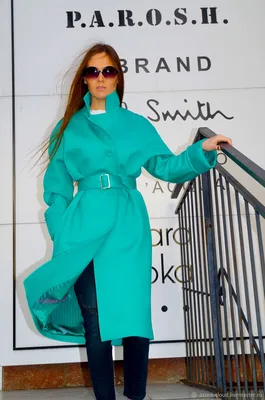 Пальто из неопрена с потайной застежкой Marina Rinaldi хаки (495128) купить  по цене 25 750 руб. в интернет-магазине ГУМ