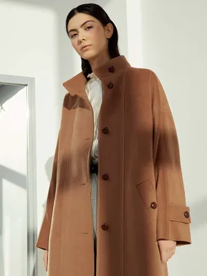 Пальто из шерсти с юбкой в складку. Модный дом Екатерины Смолиной.