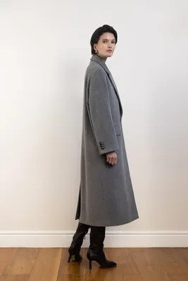 Пальто удлиненное boyfriend из шерсти и альпаки — каталог — POETIQUE