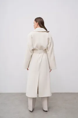 Furly | Пальто-кимоно из итальянской шерсти Пломбир