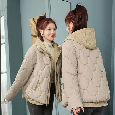 Купить Зимний новый продукт, женское модное короткое пальто с ремнями с  обеих сторон, клетчатое хлопковое пальто | Joom