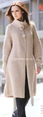 Вязаный кардиган-пальто для девочки – купить в интернет-магазине  HobbyPortal.ru с доставкой