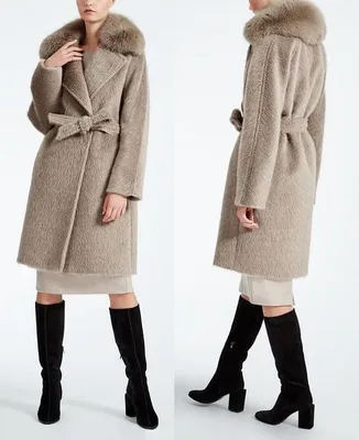 Пальто Max Mara Studio черно-белое в клетку — купить по цене 113200 руб. в  интернет-магазине Italia Trend с доставкой по России