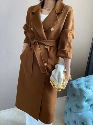 Пальто Max Mara Studio коричневое, - купить за 31900 ₽ | SFS