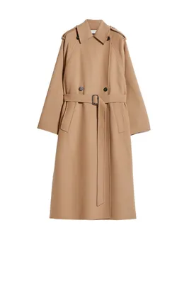 Купить пальто Max Mara с мехом camel