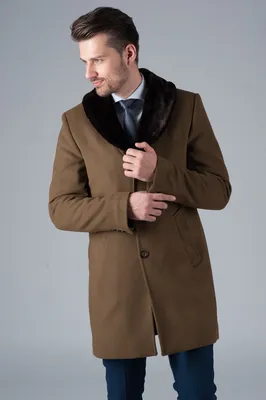 Мужское зимнее пальто с меховым воротником. Арт.:1-241-10 – купить в  магазине мужской одежды Smartcasuals