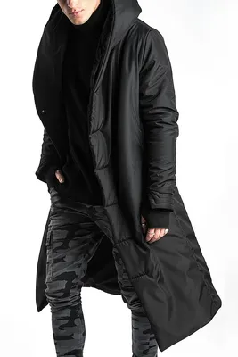 Мужское пальто-куртка зимнее Dark Lord ПМ-0042 удлиненное с капюшоном в  Москва - цена, фото, заказать - fashionmens.ru