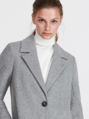 Пальто прямого кроя серого цвета 11-2232-450409-11714 купить со скидкой в  Москве. 🏷️ Цена 17400 рублей | GERRY WEBER