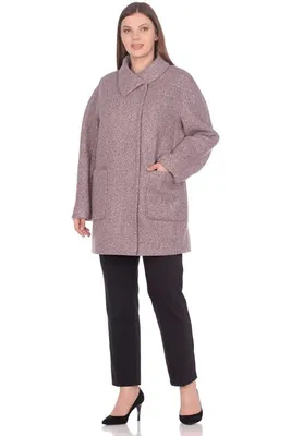 Элегантное демисезонное женское пальто HR-023A розового цвета