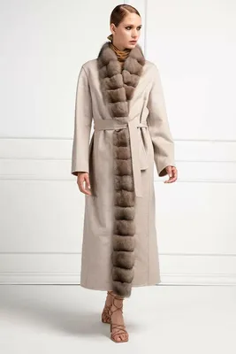Кашемировое пальто с соболем | Paolo Moretti