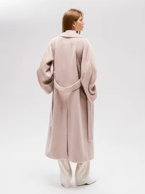 Пальто из альпака на запах с широким рукавом Nude Story