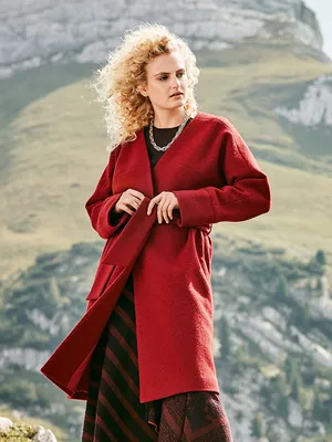 Женское винтажное пальто с запахом из искусственной шерсти, длинное пальто  средней длины с отложным воротником и поясом с завязками, верхняя одежда |  AliExpress