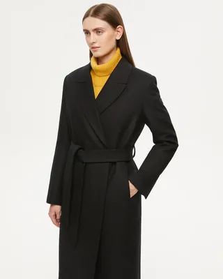 Orsay ❤ женское пальто с запахом со скидкой 70%, черный цвет, размер , цена  62.99 BYN