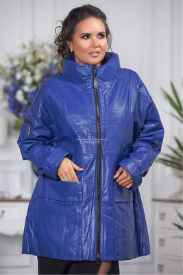 Женское зимнее пальто синего цвета DZ054, купить в интернет-магазине Е-Леди