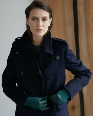 Женское синее шерстяное пальто GUCCI купить в интернет-магазине ЦУМ, арт.  669523 ZHW10