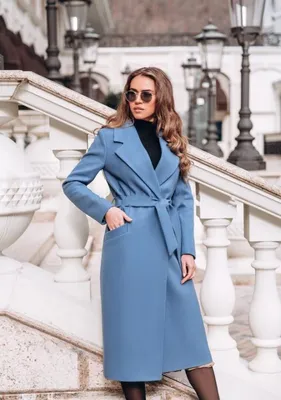 Купить пальто синего цвета «Vivaldi» 334 в Trendy Lady ru