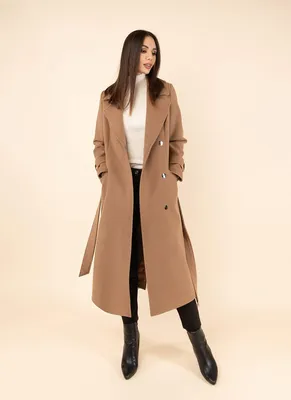Пальто женское Sezalto 52672 бежевое 50 RU - купить в Москве, цены на  Мегамаркет