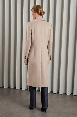 Пальто бежевое женское приталенного силуэта Zaffiro - купить в интернет  магазине МОДА 365
