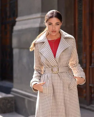 0092 Пальто женское (бежевый) - купить онлайн | NELVA
