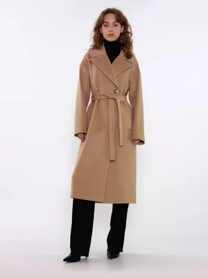 Женское длинное пальто бежевое с рукавами-регланами - купить в интернет  магазине Аржен