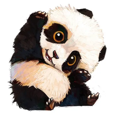 милая панда мультфильм рисунок белый фон Иллюстрация штока - иллюстрации  насчитывающей джунгли, панда: 220313484