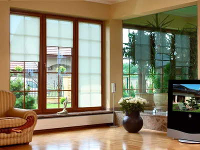 Панорамные окна в частном доме: плюсы и минусы +50 фото