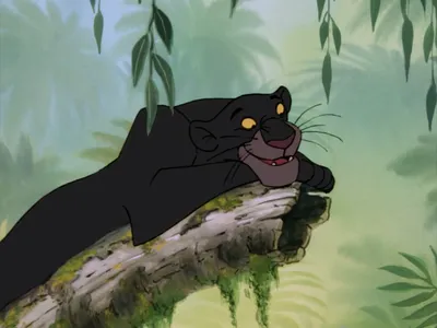 Черная пантера Багира и Маугли …» — создано в Шедевруме