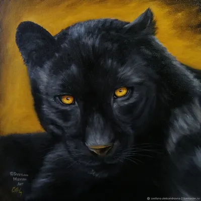 Картины: Чёрная пантера – купить онлайн на Ярмарке Мастеров – QAC9YRU |  Картины, Ставрополь