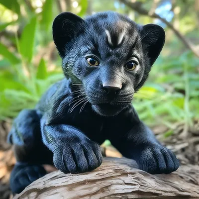 Набор дял вышивания Черная пантера с детенышем (Black Panther and Cub) 99397