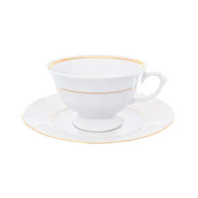 Купить Набор чайных пар Repast Классика классическая чашка (6 пар) 200 мл  со скидкой✅️