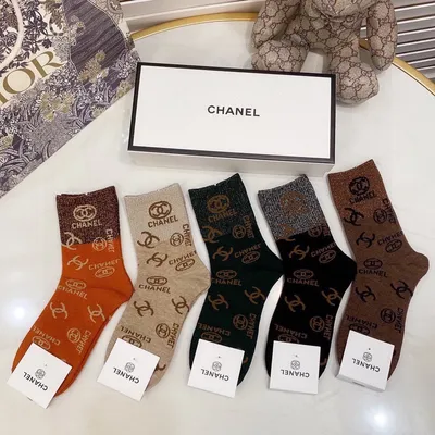 Носки, набор из 5 пар Chanel купить за 1961 грн в магазине UKRFashion. Люкс  товары бренда Chanel. Лучшее качество