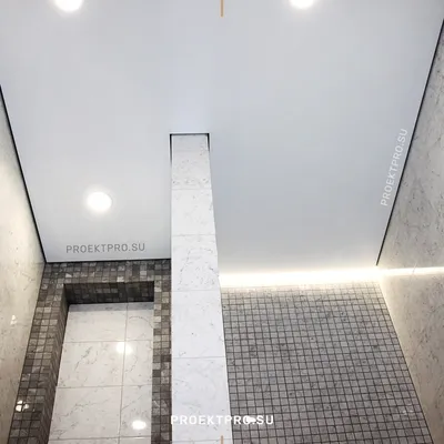 Парящий натяжной потолок в ванной - фото, расчет, установка от ProektPro