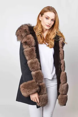 Jacob Red Fox Fur Parka with Rabbit Fur: FurHatWorld.com