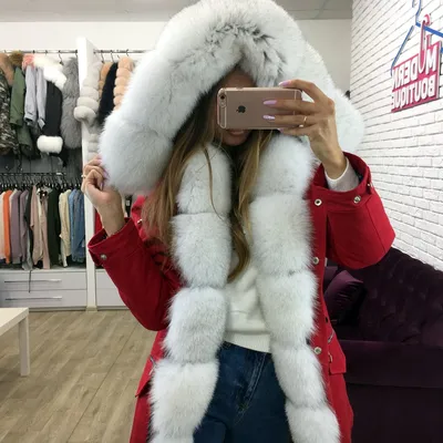 Big Fluffy Fox Fur Collar Parkas Short Coats – Elevate Swag