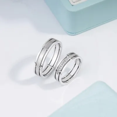 Парные обручальные кольца Е-601-B 💍 купить по цене 31696 руб. в Москве